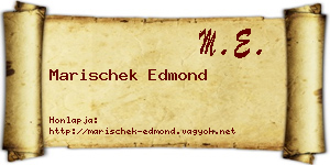 Marischek Edmond névjegykártya